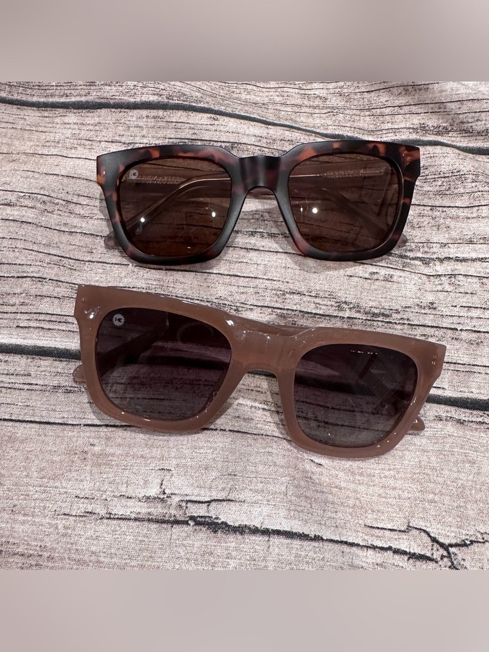 Lot of 2 Knockaround Songbird Oversized Square-Frame Sunglasses